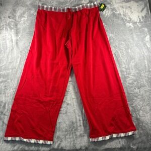 Red and white plaid‎ flannel pajama pants